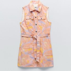 Zara Multicolor Denim Dress